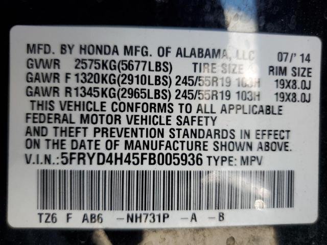 VIN 5FRYD4H45FB005936 2015 Acura MDX, Technology no.13