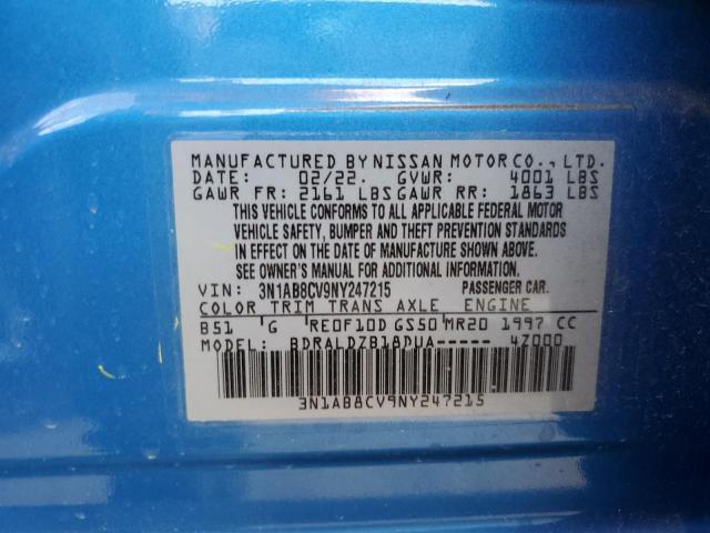 2022 NISSAN SENTRA SV - 3N1AB8CV9NY247215