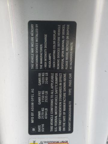 2016 BUICK CASCADA PR - W04WT3N58GG084670