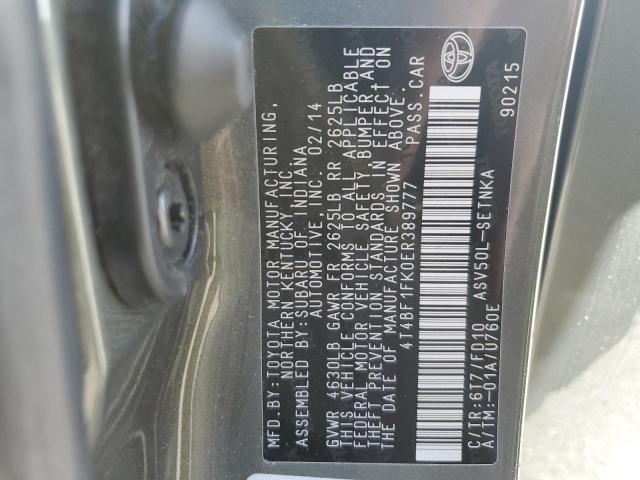 VIN 4T4BF1FK0ER389777 2014 Toyota Camry, L no.12