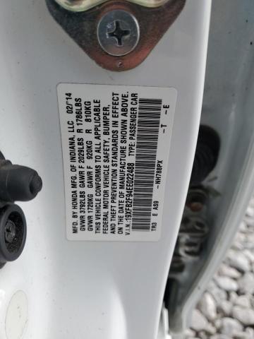 VIN 19XFB2F94EE022488 2014 Honda Civic, Exl no.12