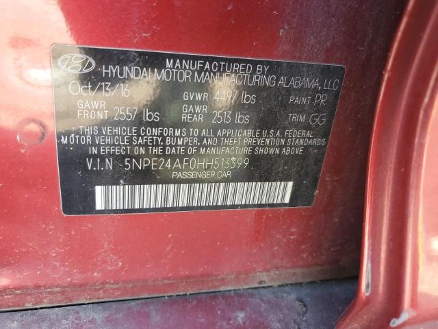 VIN 5NPE24AF0HH513399 2017 HYUNDAI SONATA no.12