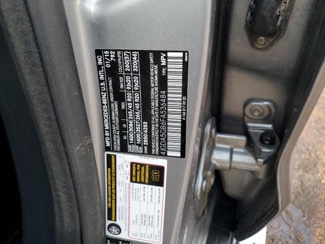 2015 MERCEDES-BENZ ML 400 4MA - 4JGDA5GB6FA536484