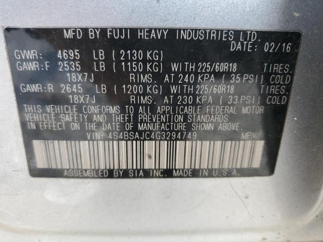 VIN 4S4BSAJC4G3294749 2016 Subaru Outback, 2.5I Lim... no.13