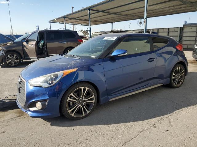 HYUNDAI VELOSTER T 2016 blue  gas KMHTC6AE1GU297912 photo #1