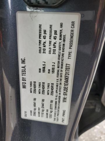 2019 TESLA MODEL 3 - 5YJ3E1EA4KF317077
