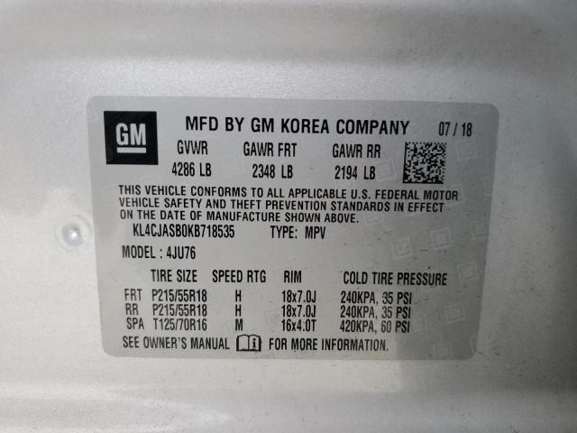 2019 BUICK ENCORE PRE - KL4CJASB0KB718535