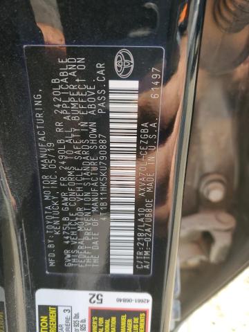 2019 TOYOTA CAMRY L - 4T1B11HK5KU790887