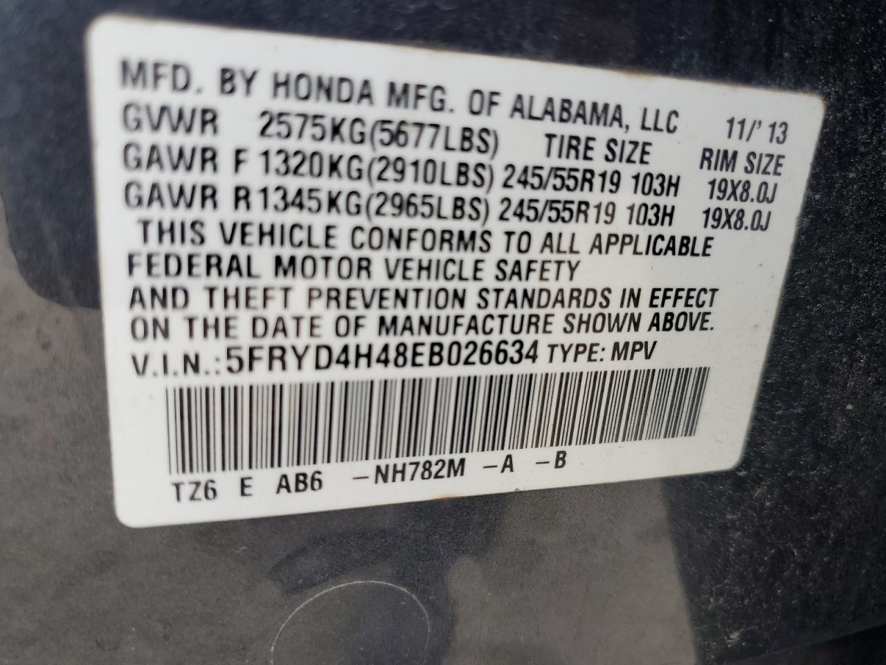 Lot #2940776327 2014 ACURA MDX TECHNO