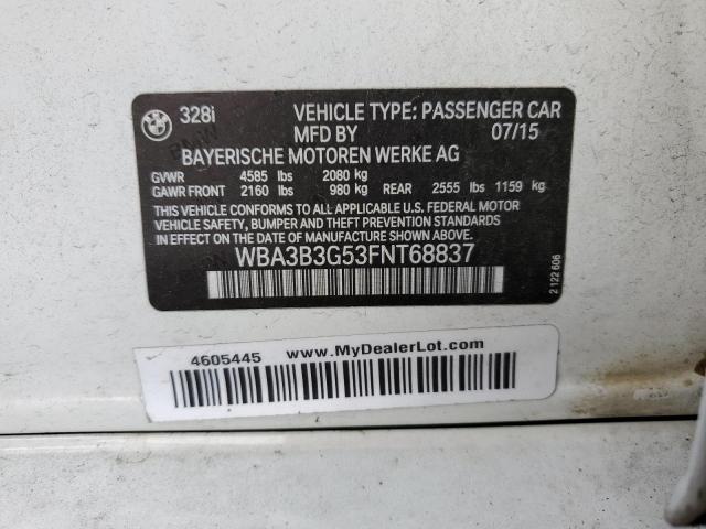 VIN WBA3B3G53FNT68837 2015 BMW 3 Series, 328 XI no.12