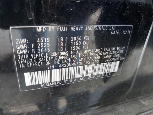 2015 SUBARU LEGACY 2.5 4S3BNBN63F3033293