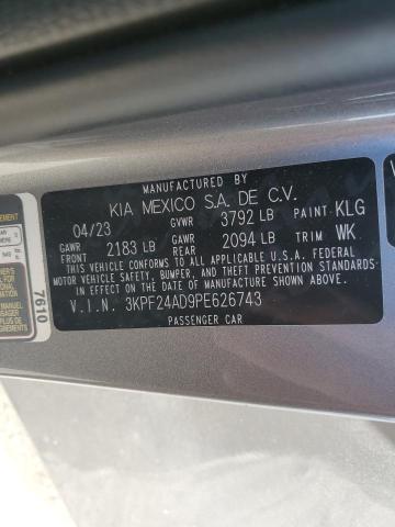 VIN 3KPF24AD9PE626743 2023 KIA Forte, LX no.13