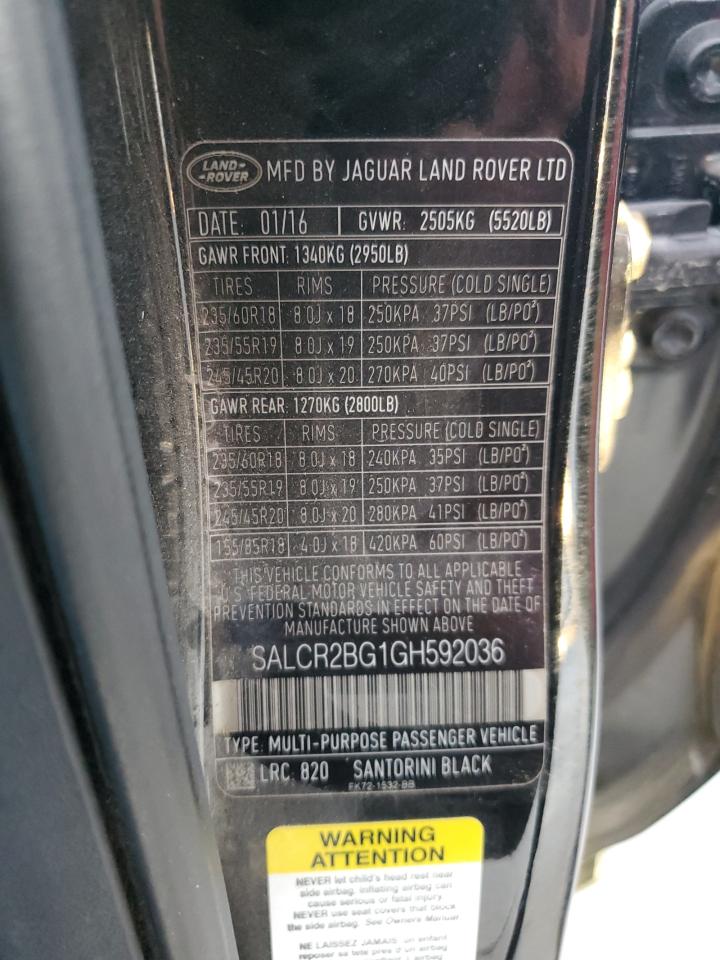 Lot #2974108349 2016 LAND ROVER DISCOVERY