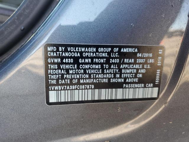 2015 VOLKSWAGEN PASSAT SE - 1VWBV7A39FC087879