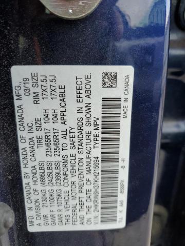 2019 HONDA CR-V LX - 2HKRW6H37KH215694