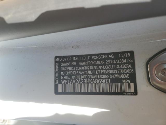 2017 PORSCHE CAYENNE - WP1AA2A23HKA86903