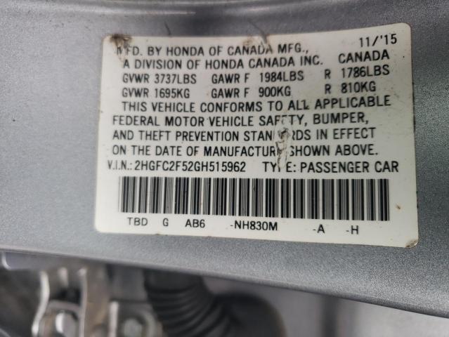 2016 HONDA CIVIC LX - 2HGFC2F52GH515962