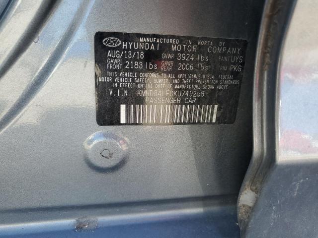 2019 HYUNDAI ELANTRA SE - KMHD84LF0KU749258
