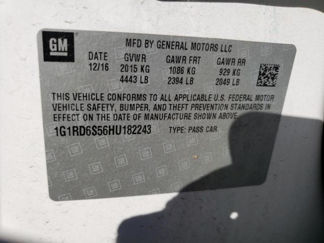 2017 CHEVROLET VOLT PREMI - 1G1RD6S56HU182243