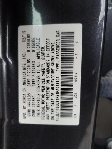 2015 ACURA TLX TECH - 19UUB1F51FA016104