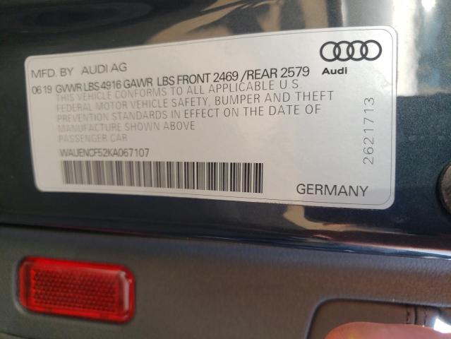 2019 AUDI A5 PREMIUM - WAUENCF52KA067107