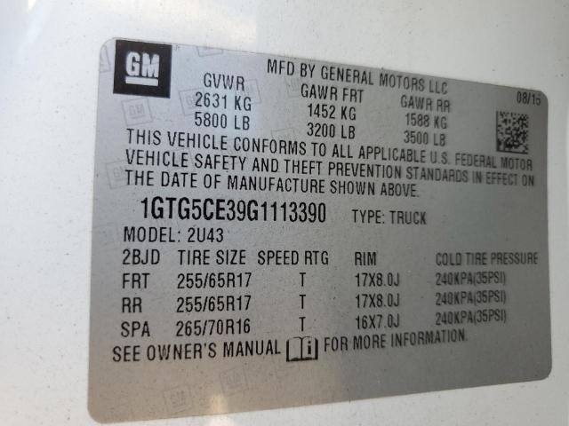 2016 GMC CANYON SLE - 1GTG5CE39G1113390