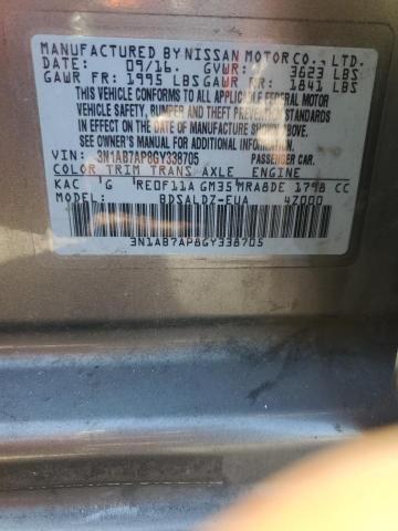 2016 NISSAN SENTRA S - 3N1AB7AP8GY338705