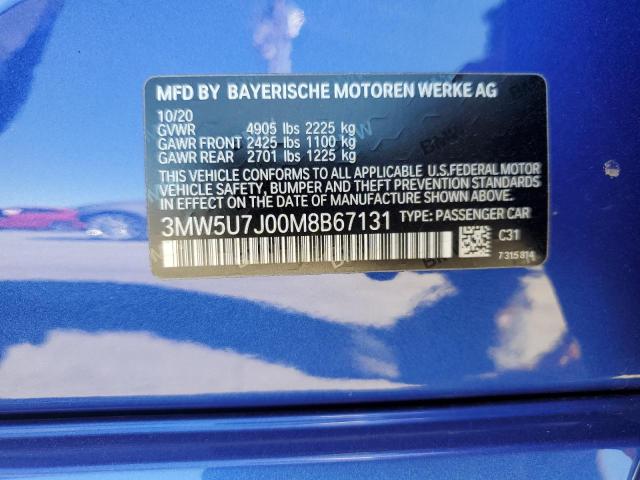 2021 BMW M340I - 3MW5U7J00M8B67131