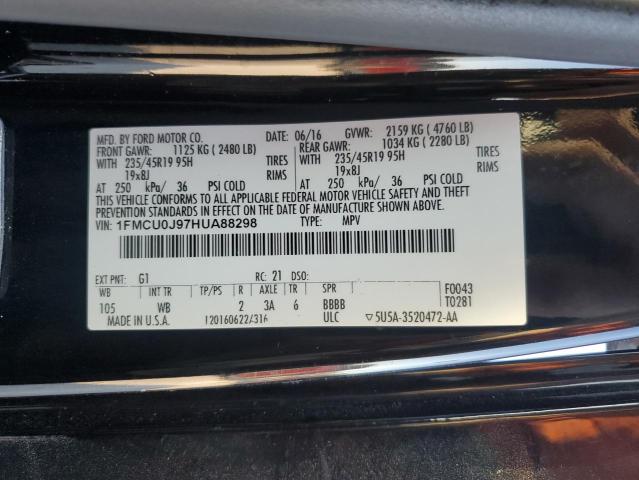 2017 FORD ESCAPE TIT - 1FMCU0J97HUA88298