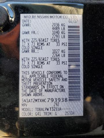 2017 NISSAN ROGUE S - 5N1AT2MTXHC793938