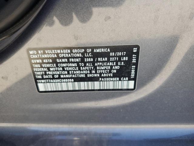 2017 VOLKSWAGEN PASSAT SEL - 1VWCT7A32HC065056