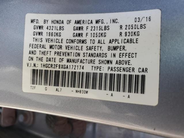 2016 HONDA ACCORD EXL - 1HGCR2F9XGA172174