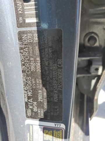 VIN KNAFX5A81F5333789 2015 KIA Forte, EX no.13