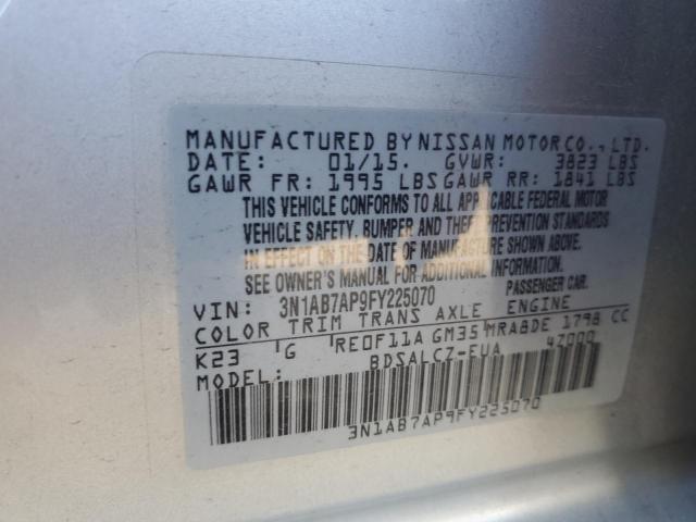 2015 NISSAN SENTRA S - 3N1AB7AP9FY225070