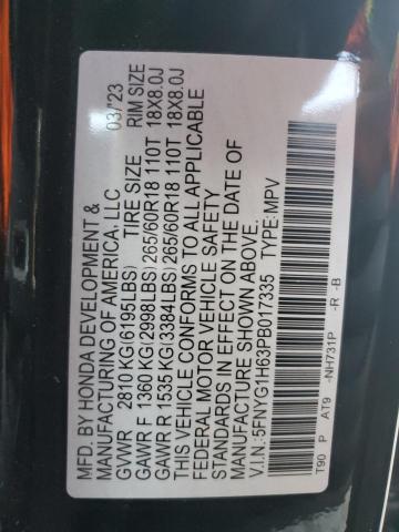 2023 HONDA PILOT TRAI 5FNYG1H63PB017335