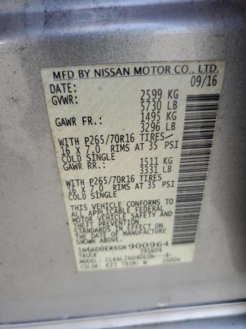 2016 NISSAN FRONTIER S - 1N6AD0ERXGN900964