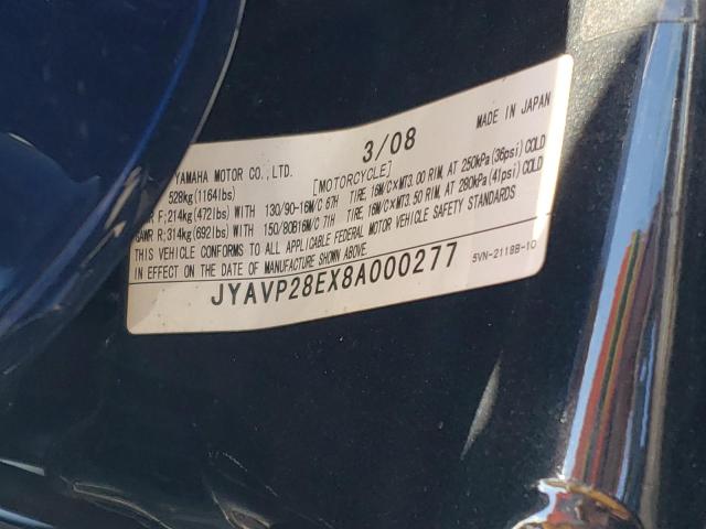 2008 YAMAHA XV1700 A JYAVP28EX8A000277