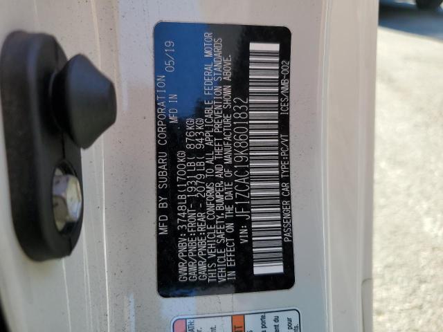 2019 SUBARU BRZ LIMITE JF1ZCAC19K8601832