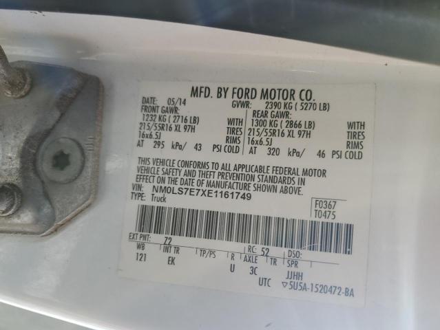 VIN NM0LS7E7XE1161749 2014 FORD TRANSIT no.13