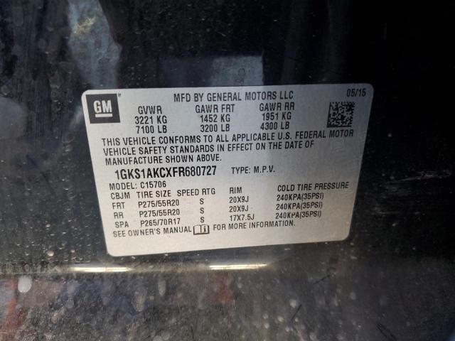 2015 GMC YUKON SLE 1GKS1AKCXFR680727