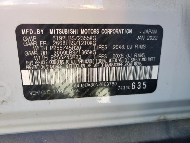 VIN JA4J4UA80NZ063780 2022 MITSUBISHI OUTLANDER no.13