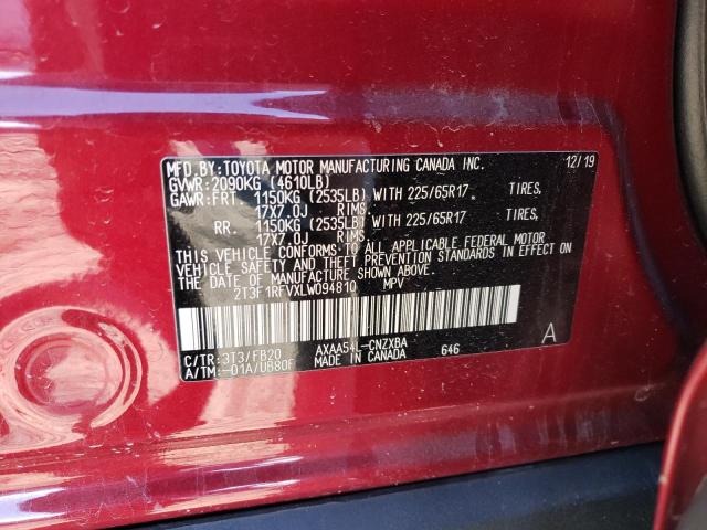 2020 TOYOTA RAV4 LE - 2T3F1RFVXLW094810