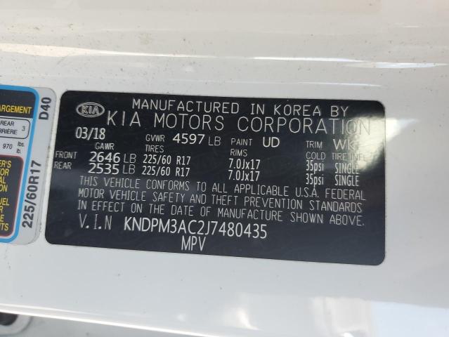 VIN KNDPM3AC2J7480435 2018 KIA Sportage, LX no.14