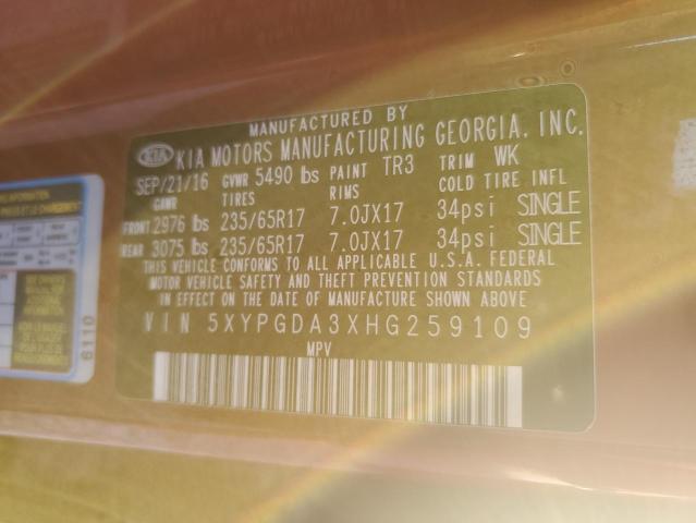 2017 KIA SORENTO LX - 5XYPGDA3XHG259109