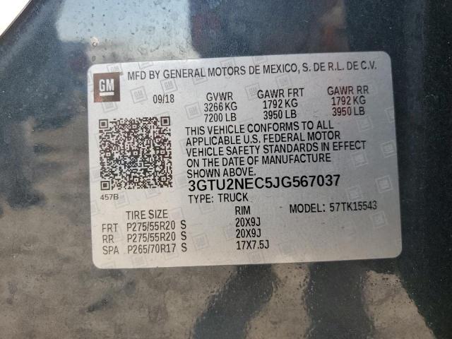 VIN 3GTU2NEC5JG567037 2018 GMC Sierra, K1500 Slt no.12