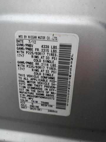 VIN JN8AS5MT5DW502073 2013 Nissan Rogue, S no.14