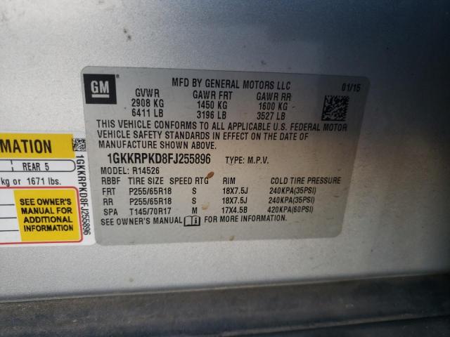 2015 GMC ACADIA SLE - 1GKKRPKD8FJ255896