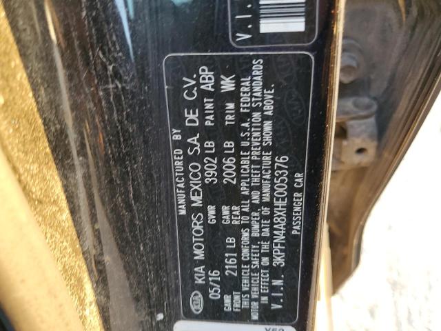 2017 KIA FORTE EX - 3KPFN4A8XHE005376