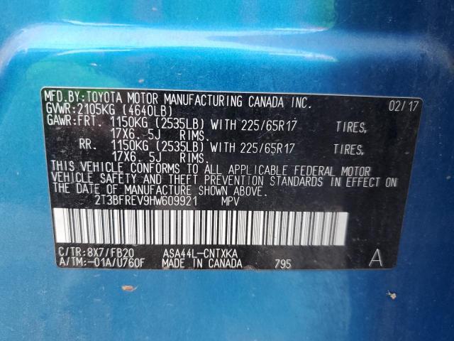 2017 TOYOTA RAV4 LE - 2T3BFREV9HW609921