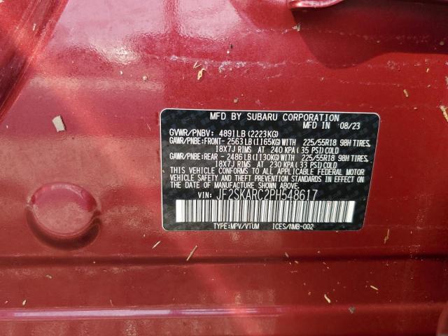 2023 SUBARU FORESTER T - JF2SKARC2PH548617